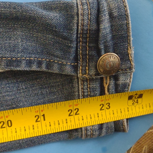 Articles of Society Womens Blue Long Sleeve medium Wash Jean Denim Jacket Size M - Picture 7 of 10